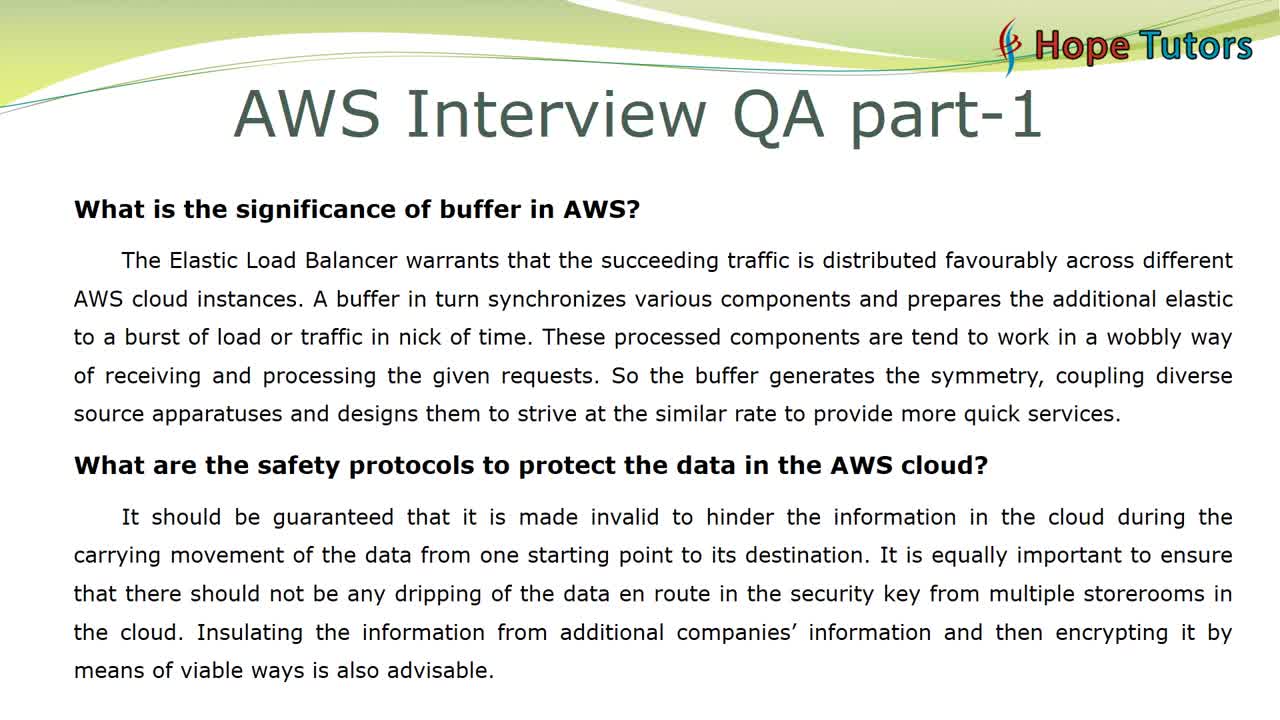 AWS Interview Question and Answers