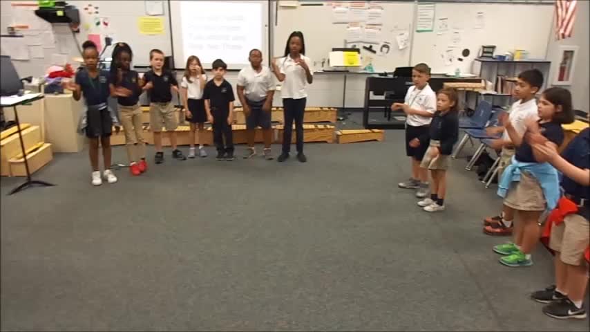 17-18 Ms. Bates' 2nd grade class "Clap Your Hands" by Dupont/Hiller