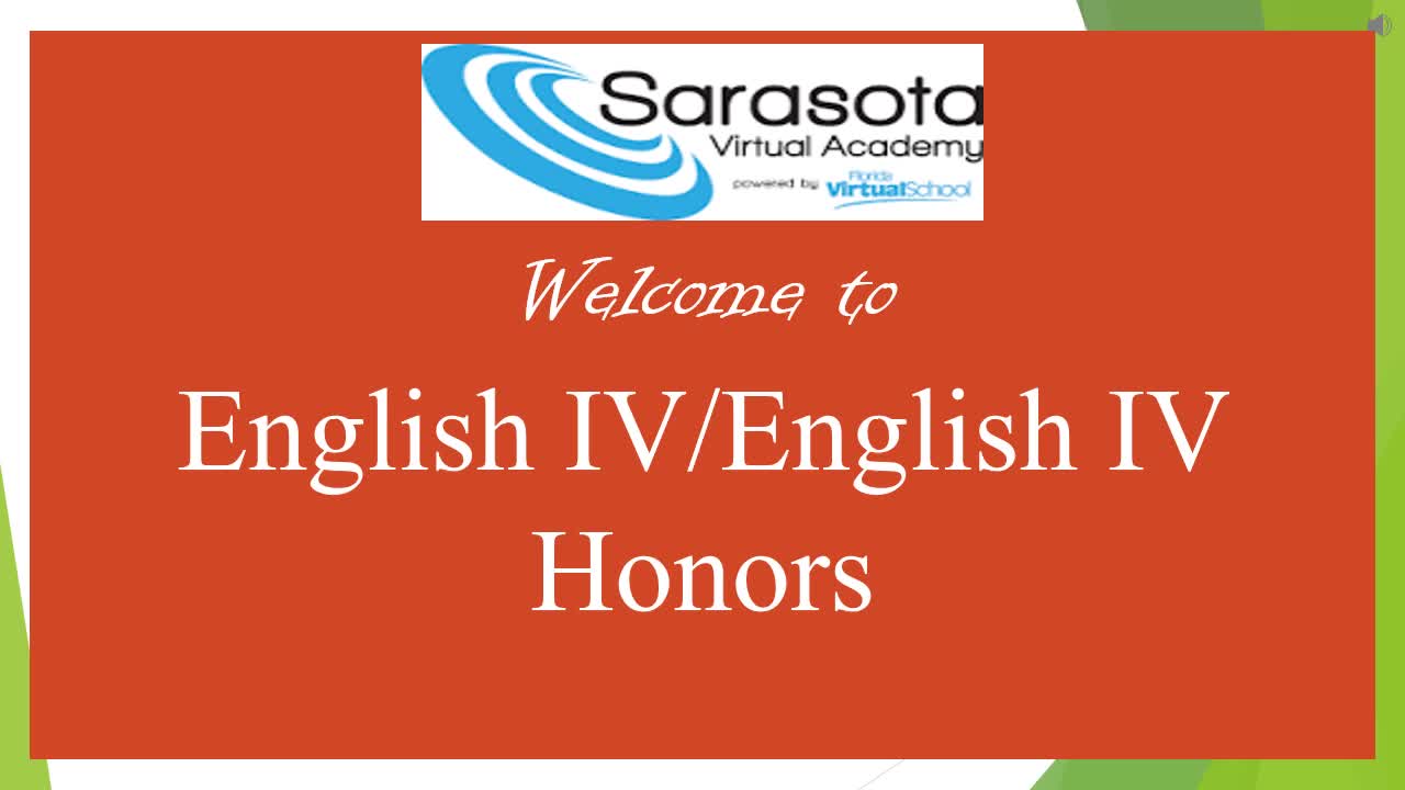 Welcome to SVA English IV!