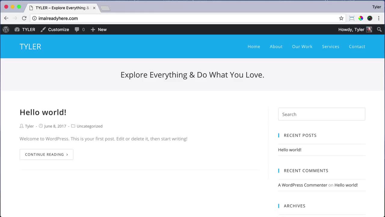 Setup WordPress Homepage 15