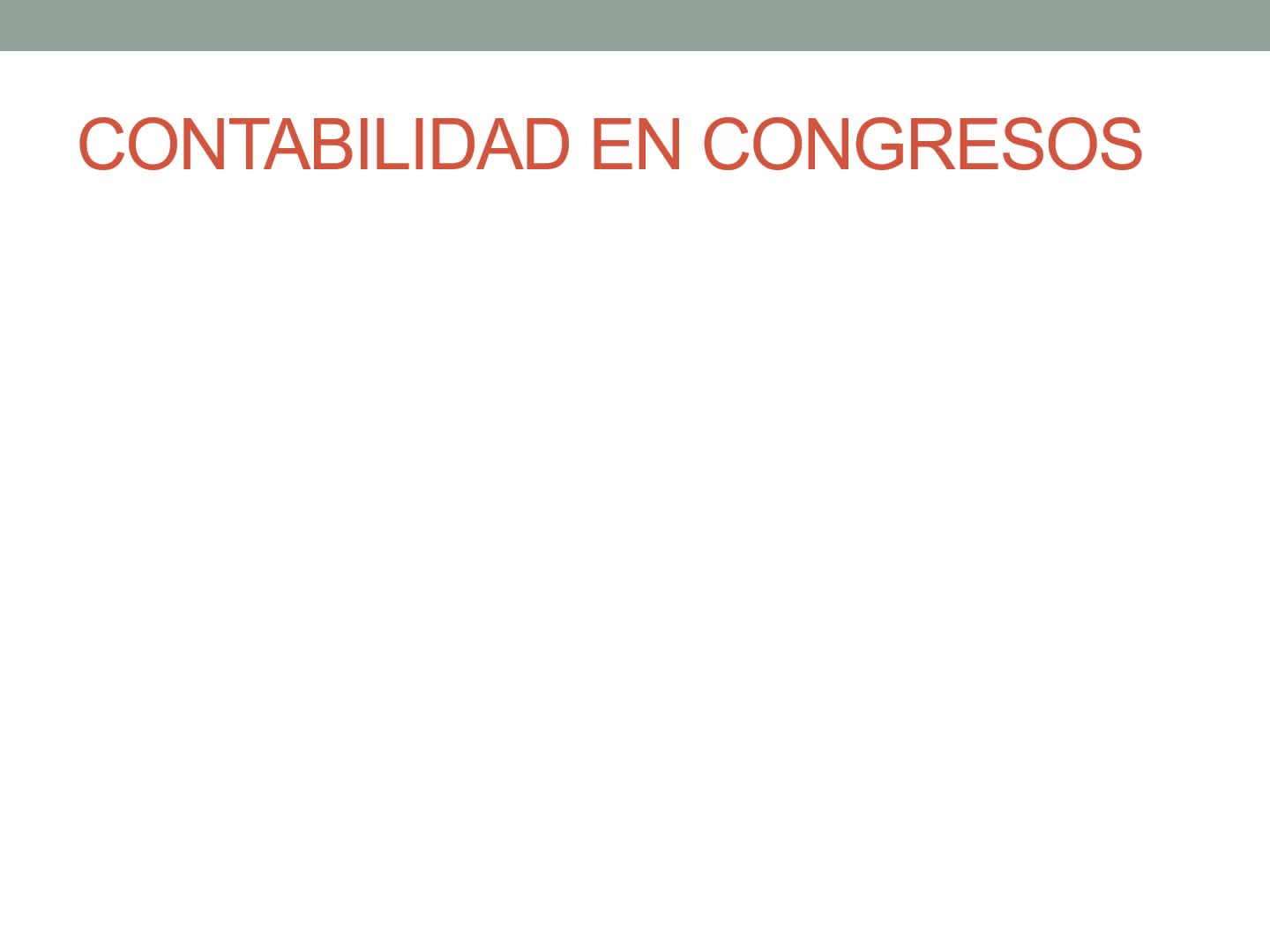 Contabilidad en Congresos