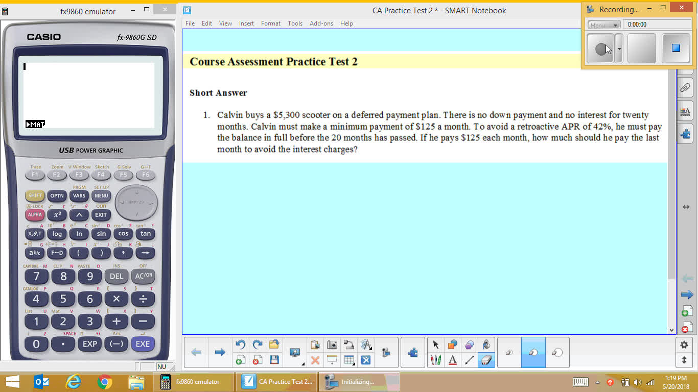 Financial Algebra Practice Test Review