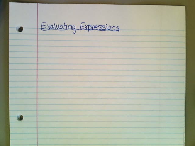 Evaluating Expressions