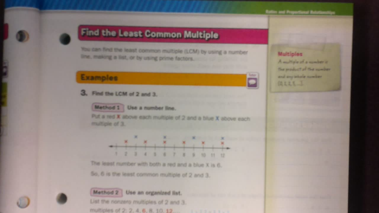 Least Common Multiple pg 9-10