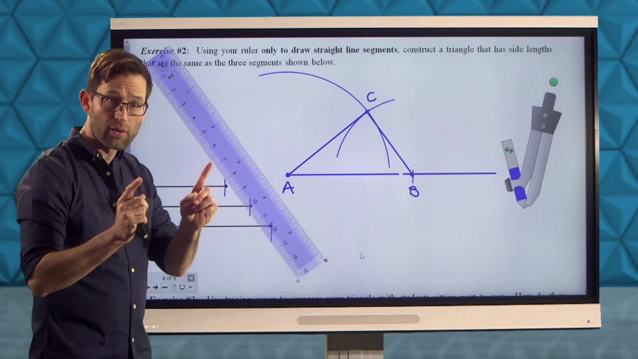 Common Core Geometry Unit 1 Lesson 6 Constructing a Triangle Given Its Sides