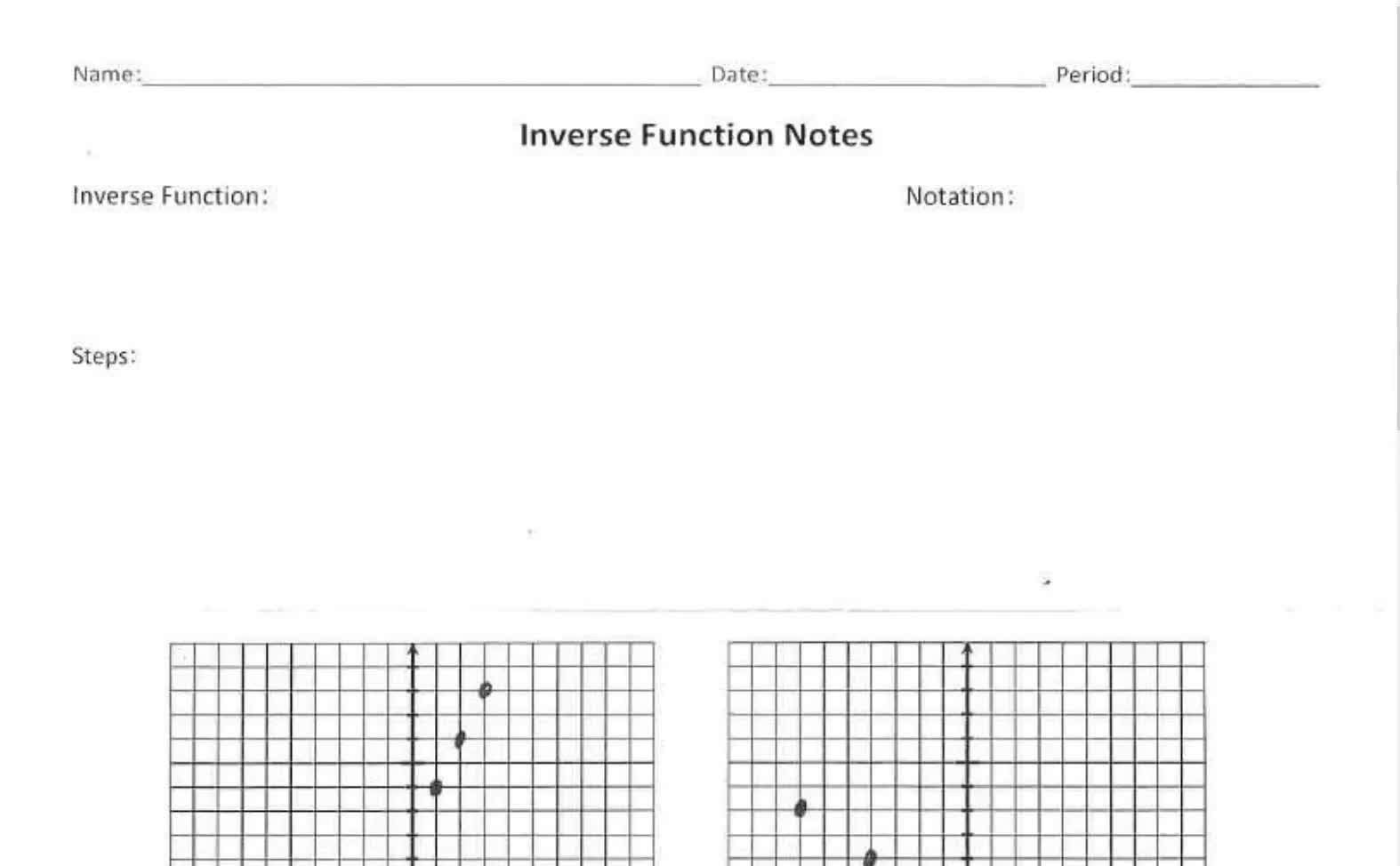 Senior Inverse From Graphs Notes