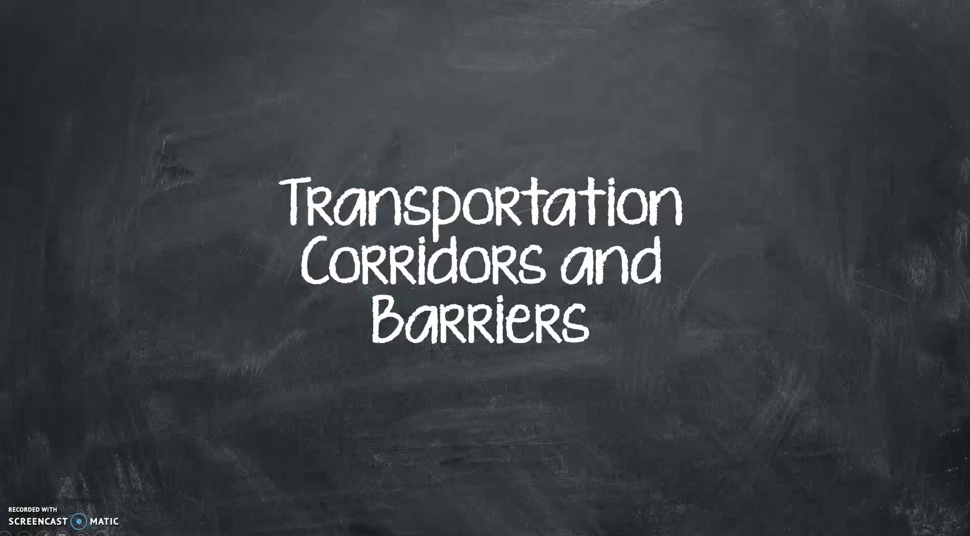 Corridors and Barriers