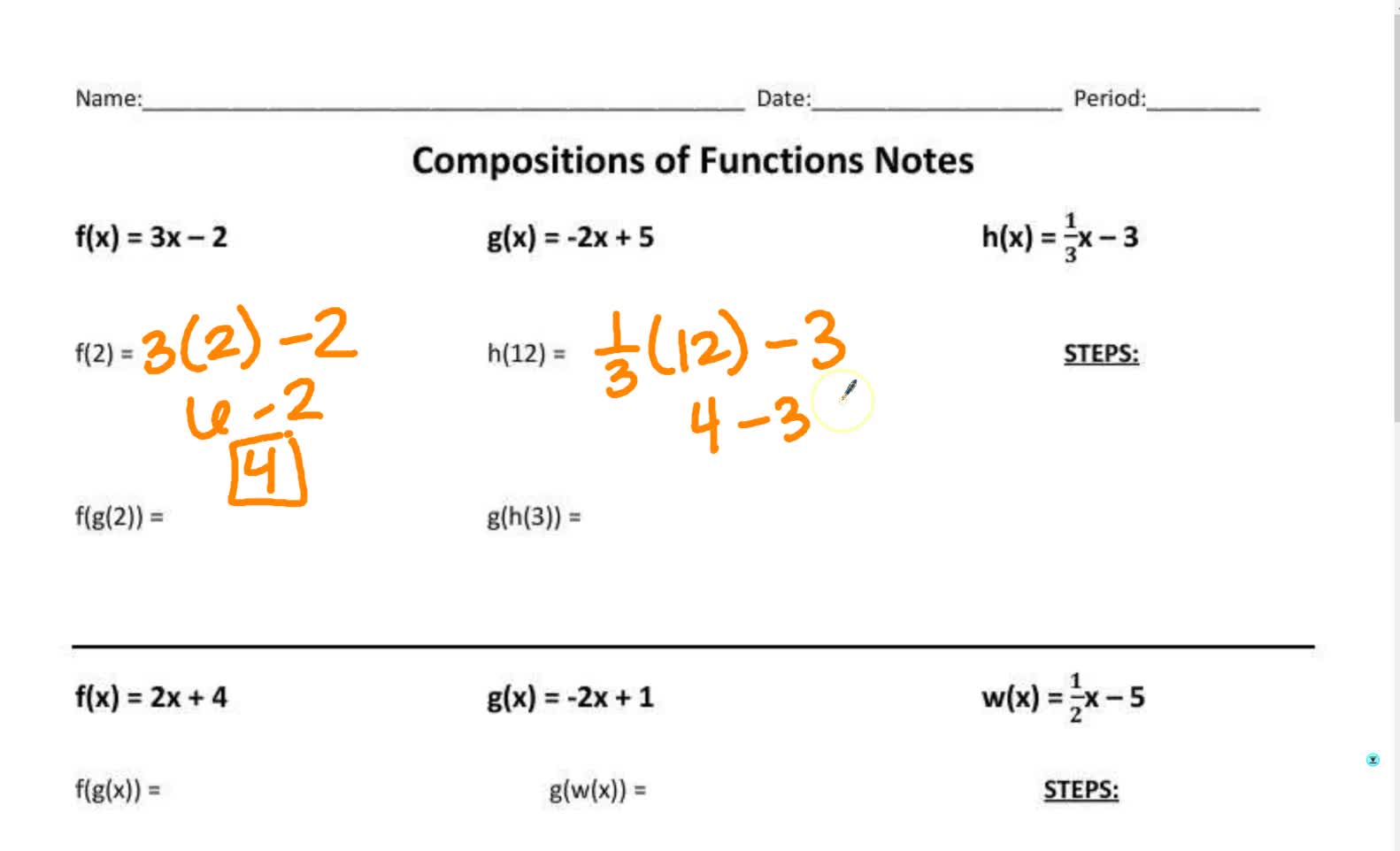 Composition of Function Notes 2018