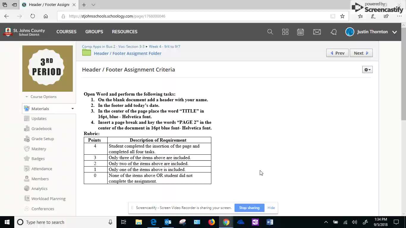 Header - Footer Assignment