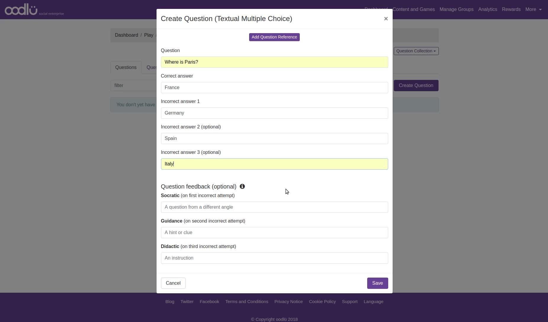 Creating Multiple Choice Questions