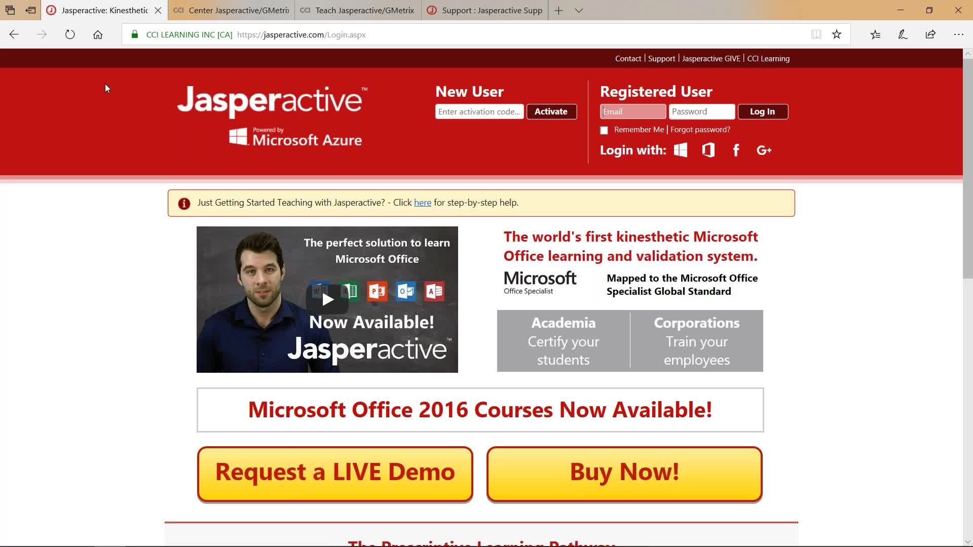 Jasperactive - Getting Started for Teachers