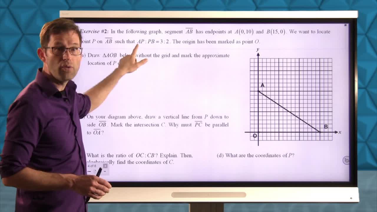 Common Core Geometry Unit 7 Lesson 9 Partitioning a Line Segment