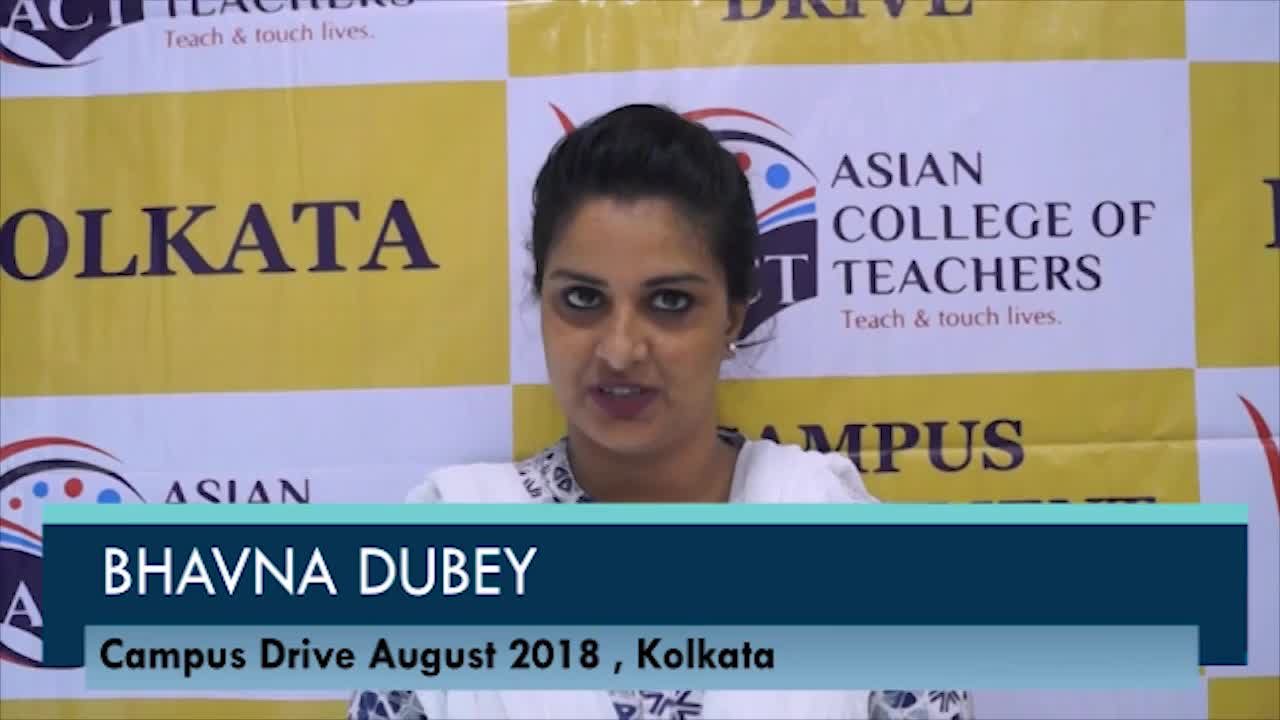 Bhavna Dubay speaks about her experience during the campus drive 