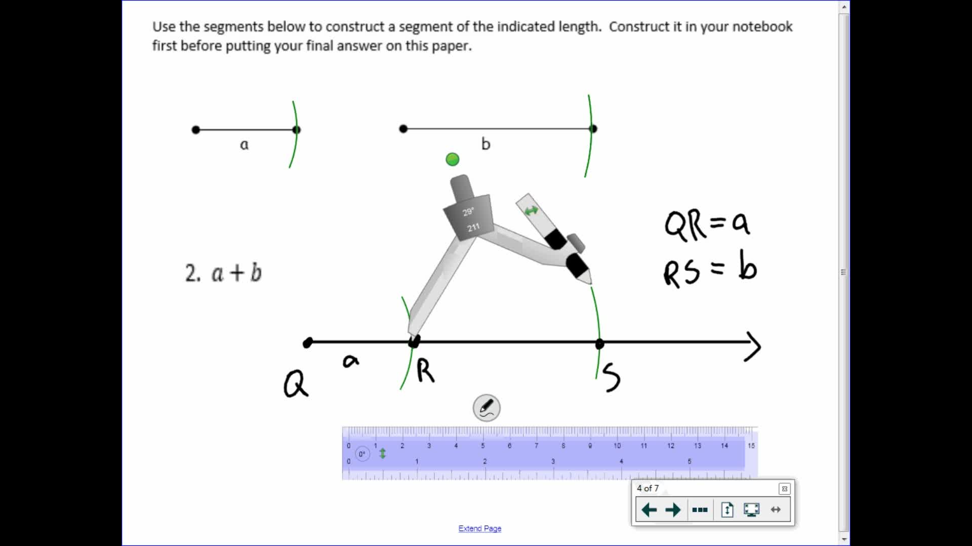 Constructions: Segment Addition