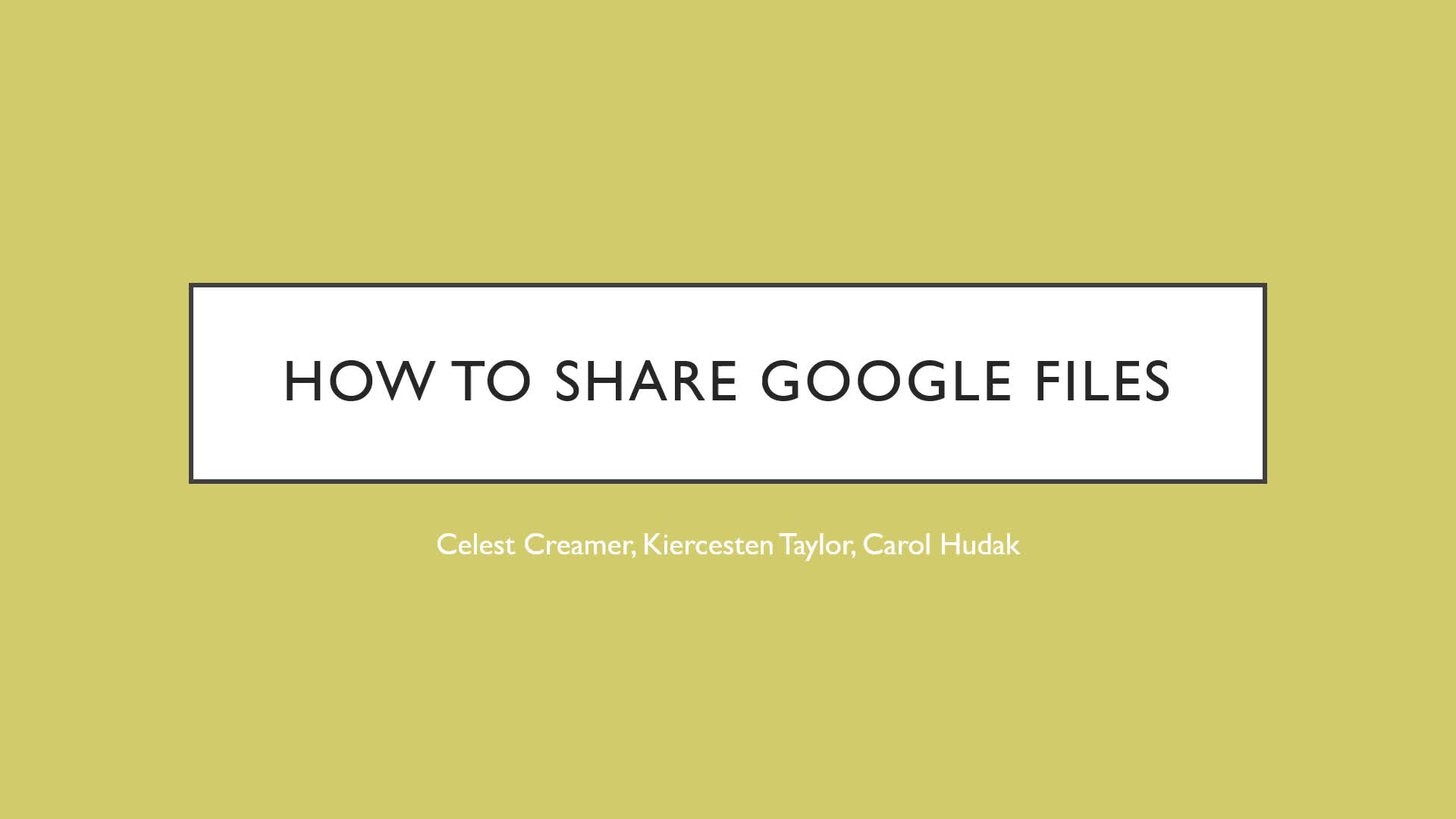 How to share Google Docs. 