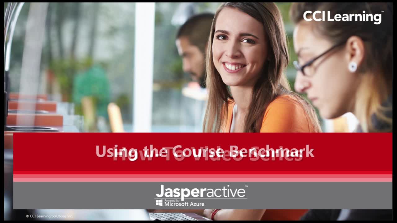 4. Using the Course Benchmark in Jasperactive