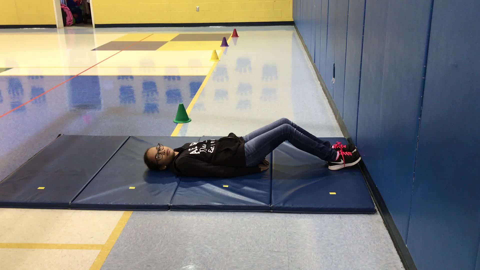 Sit ups with feet on the wall