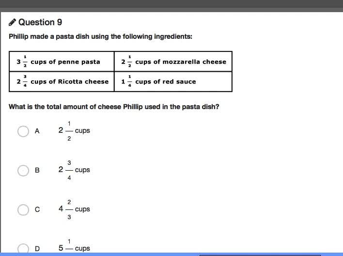 Common Assessment #2 Question 9