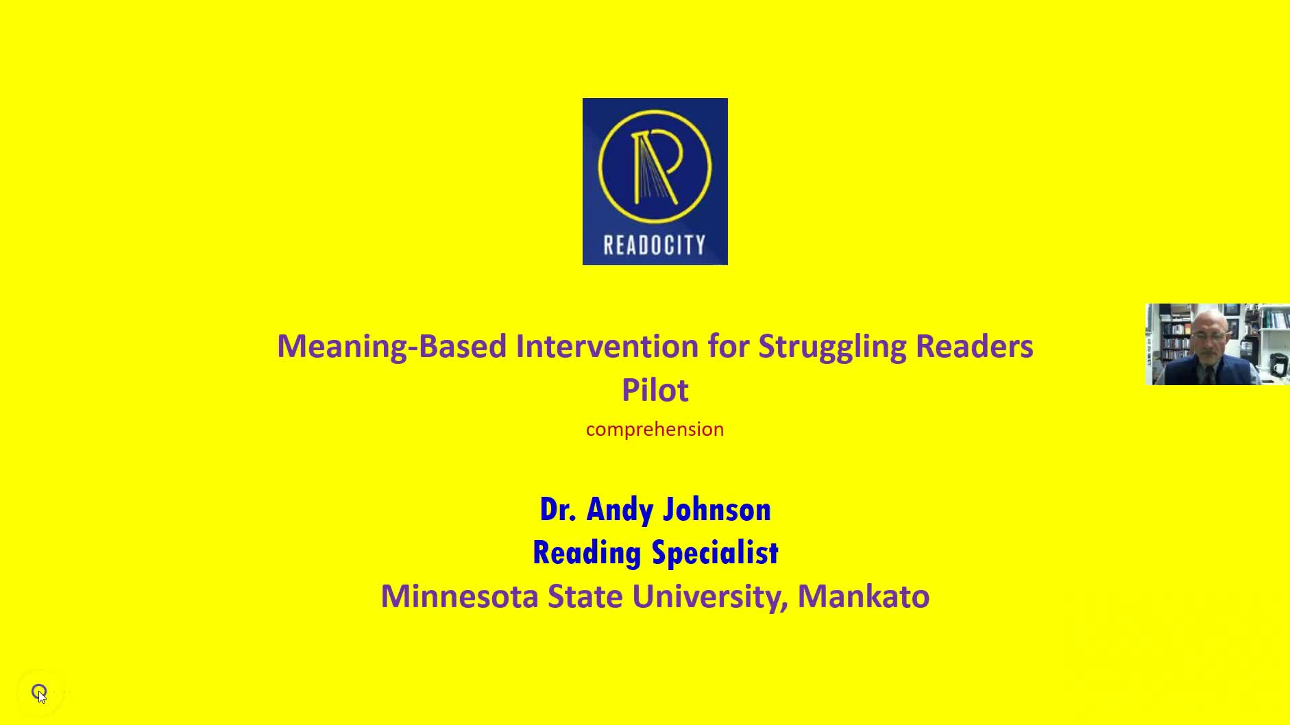 Meaning-Based Intervention for Struggling Readers: Pilot - Comprehension