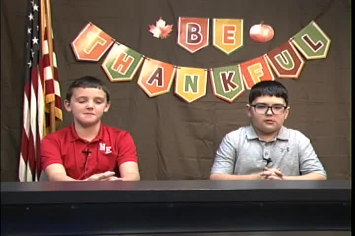 Northeast Elementary TNT News Broadcast November 12, 2018