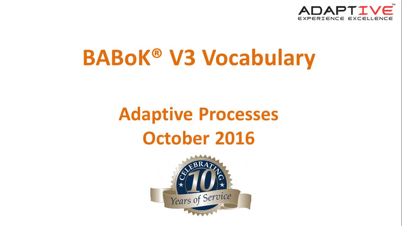 BABoK V3 Vocabulary