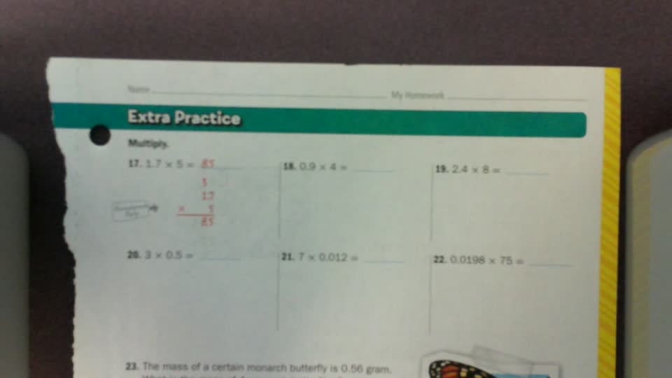 Multiplying Decimals pg 199-200