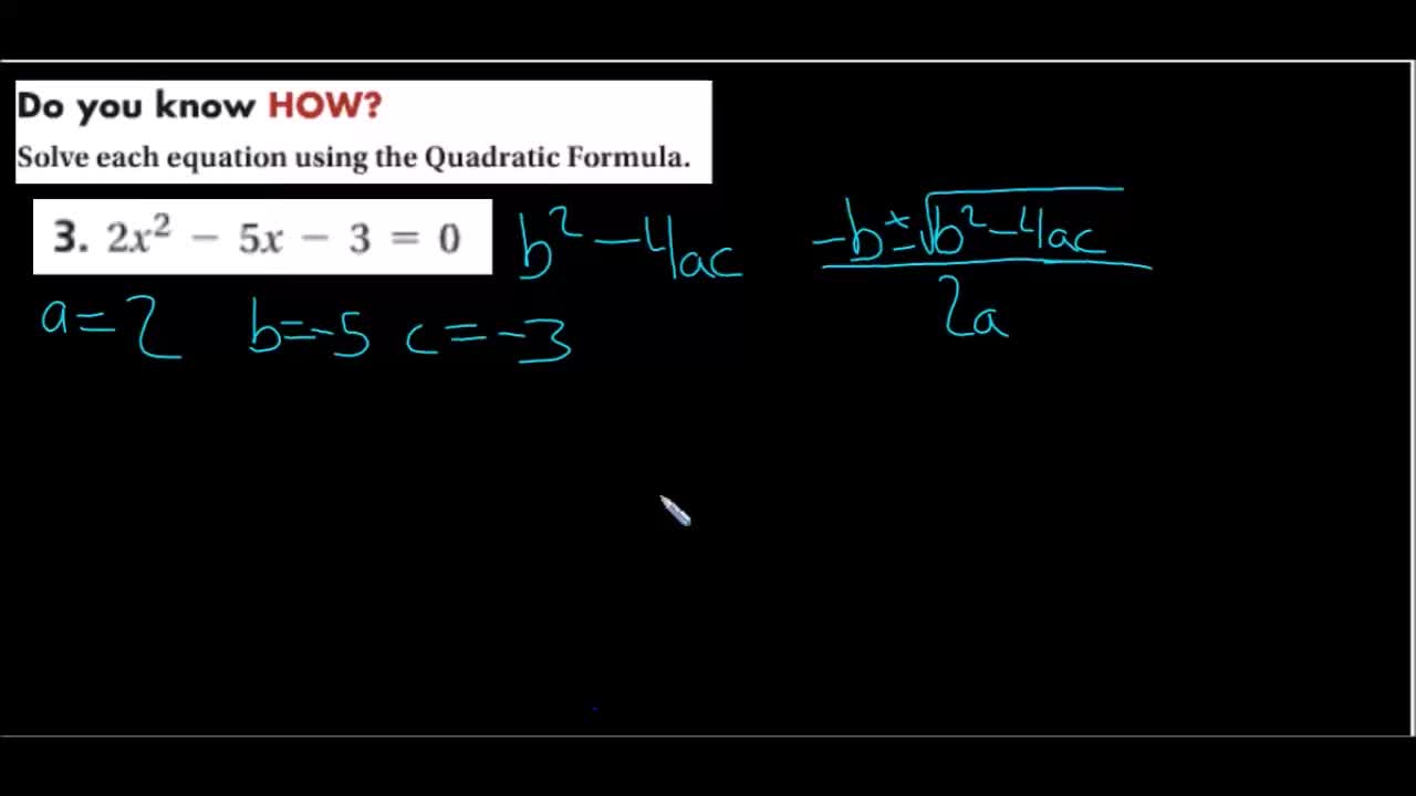 Using the Discriminant and the Quadratic "Super" Formula to find real solutions
