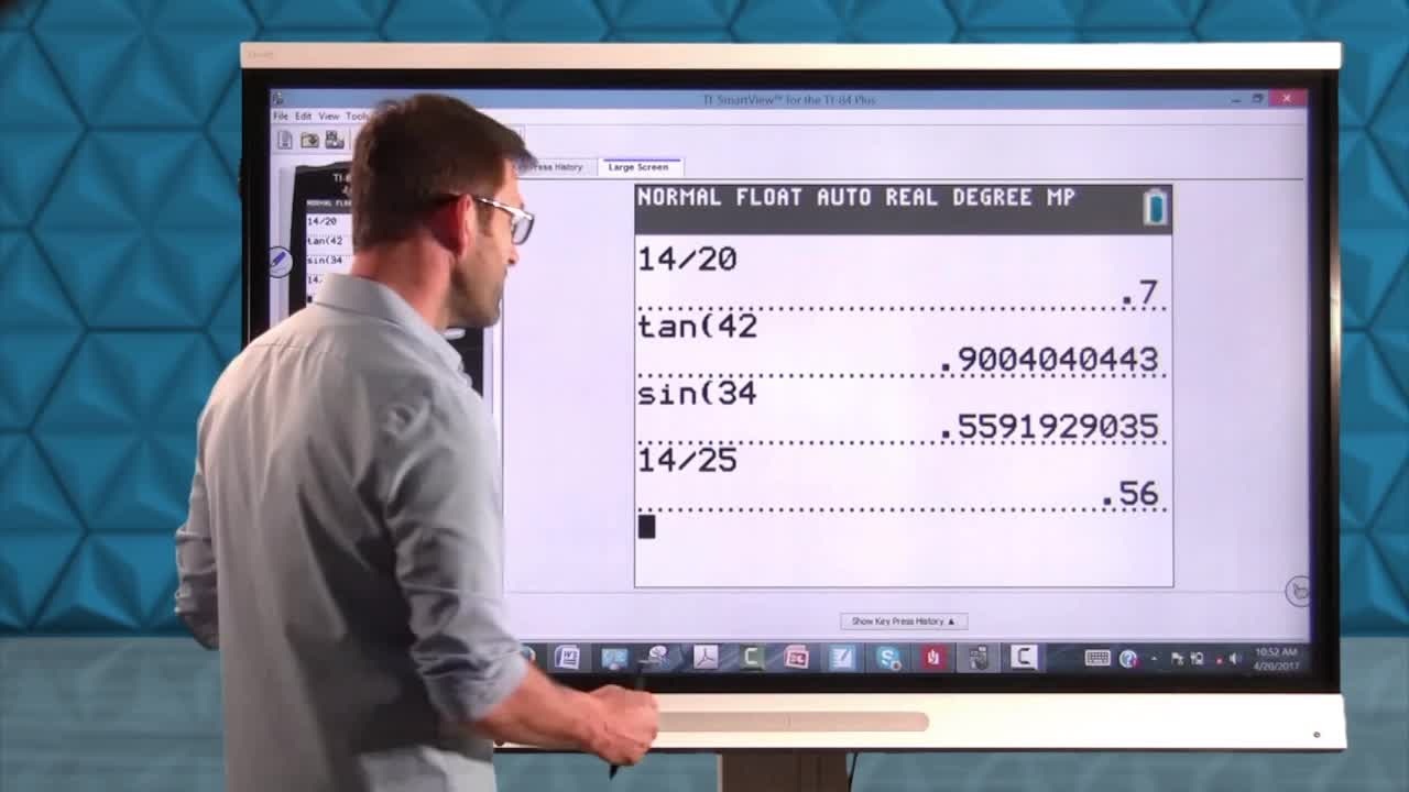 Common Core Geometry Unit 8 Lesson 3 Trigonometry on the Calculator