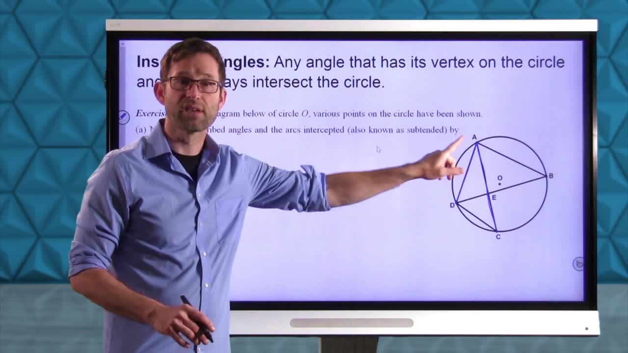 Common Core Geometry Unit 9 Lesson 2 Inscribed Angles