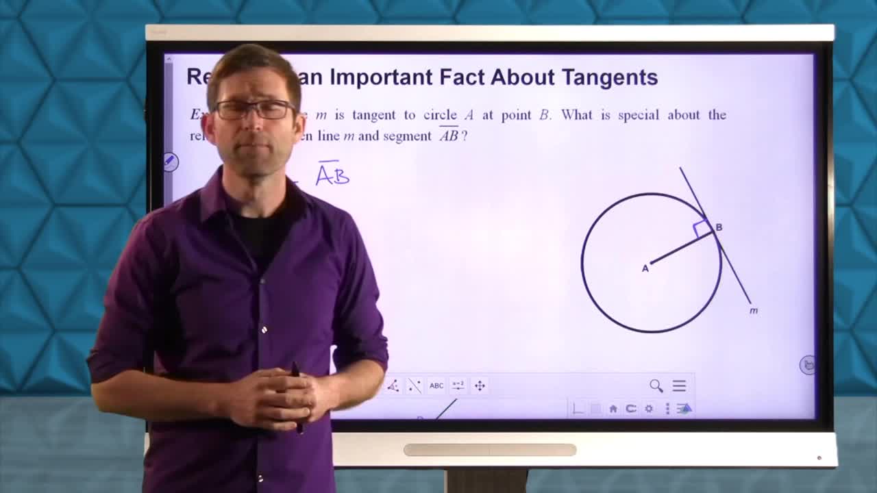 Common Core Geoemtry Unit 9 Lesson 11 Constructing Tangents