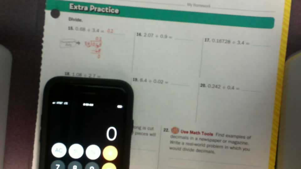 Dividing Decimal pg 245-246