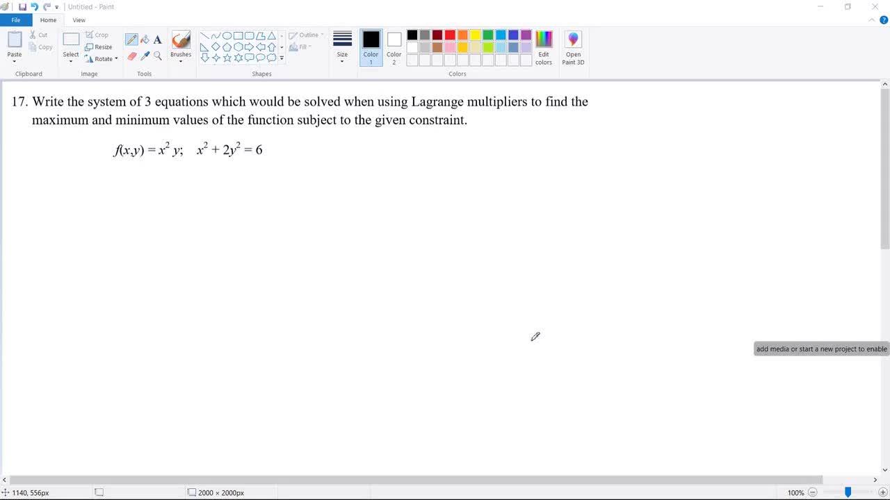 SVGS Advanced  Calculus Midterm Exam Review Problem 17