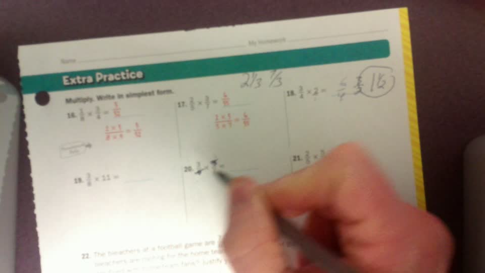 Fractions times fractions pg 279-280