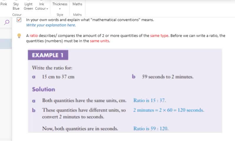 Ratios Needs to Be in the Same Units