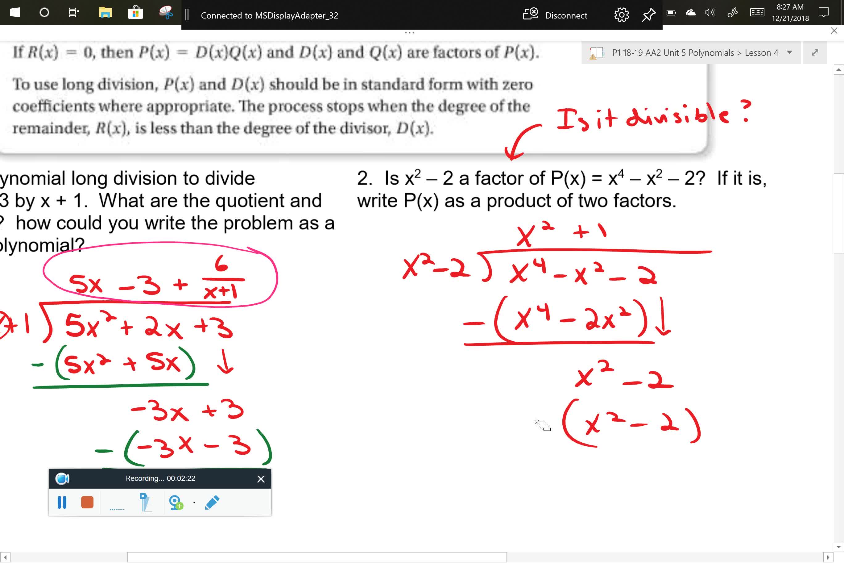 AA2 U5L4 Problem 2