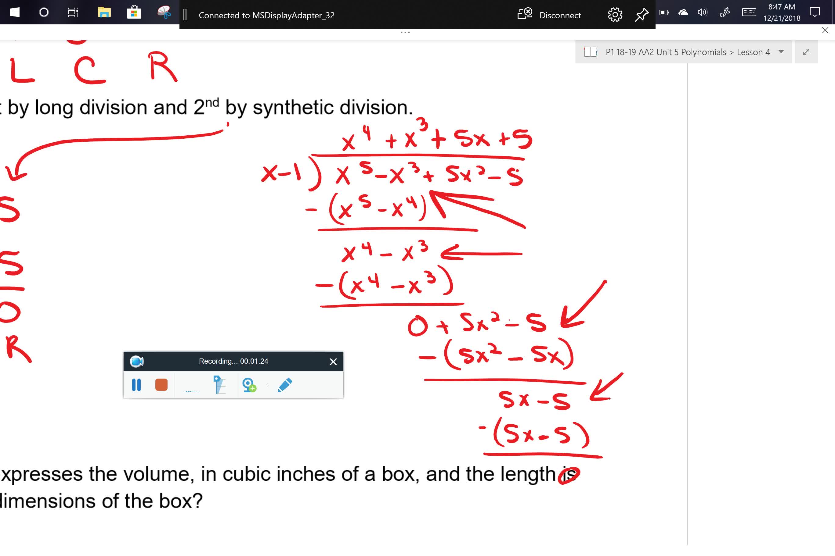 AA2 U5L4 Problem 4 Long Division