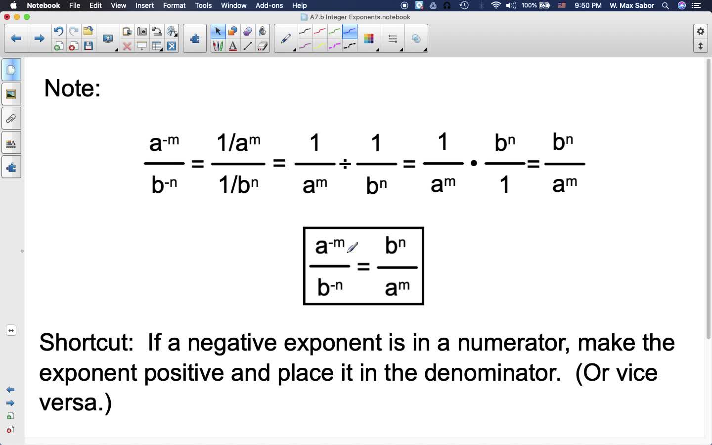 A7.b Integer Exponents