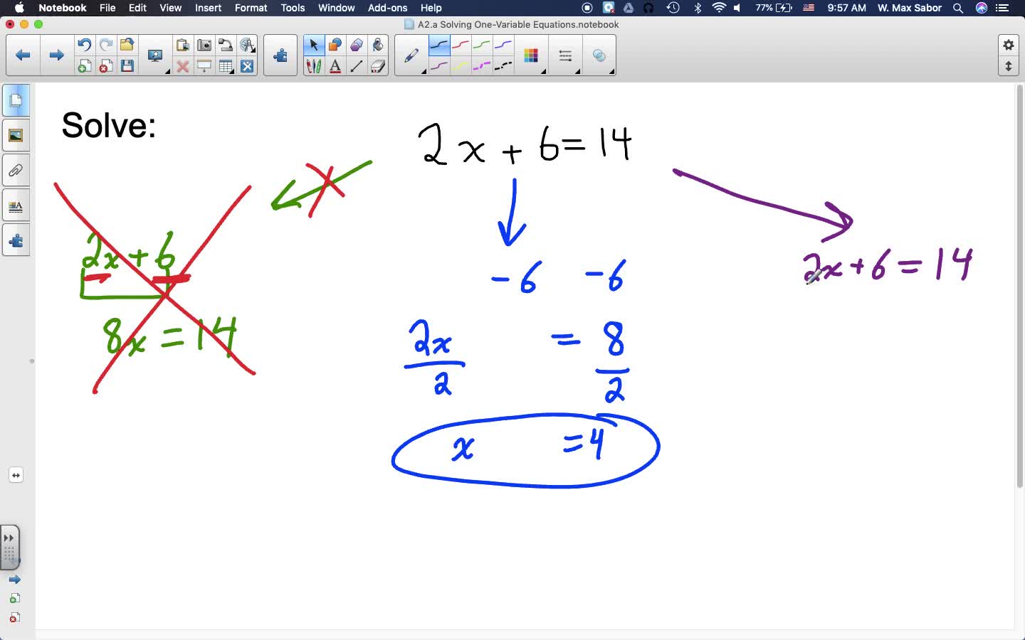 A2.a Solving One-Variable Linear Equations