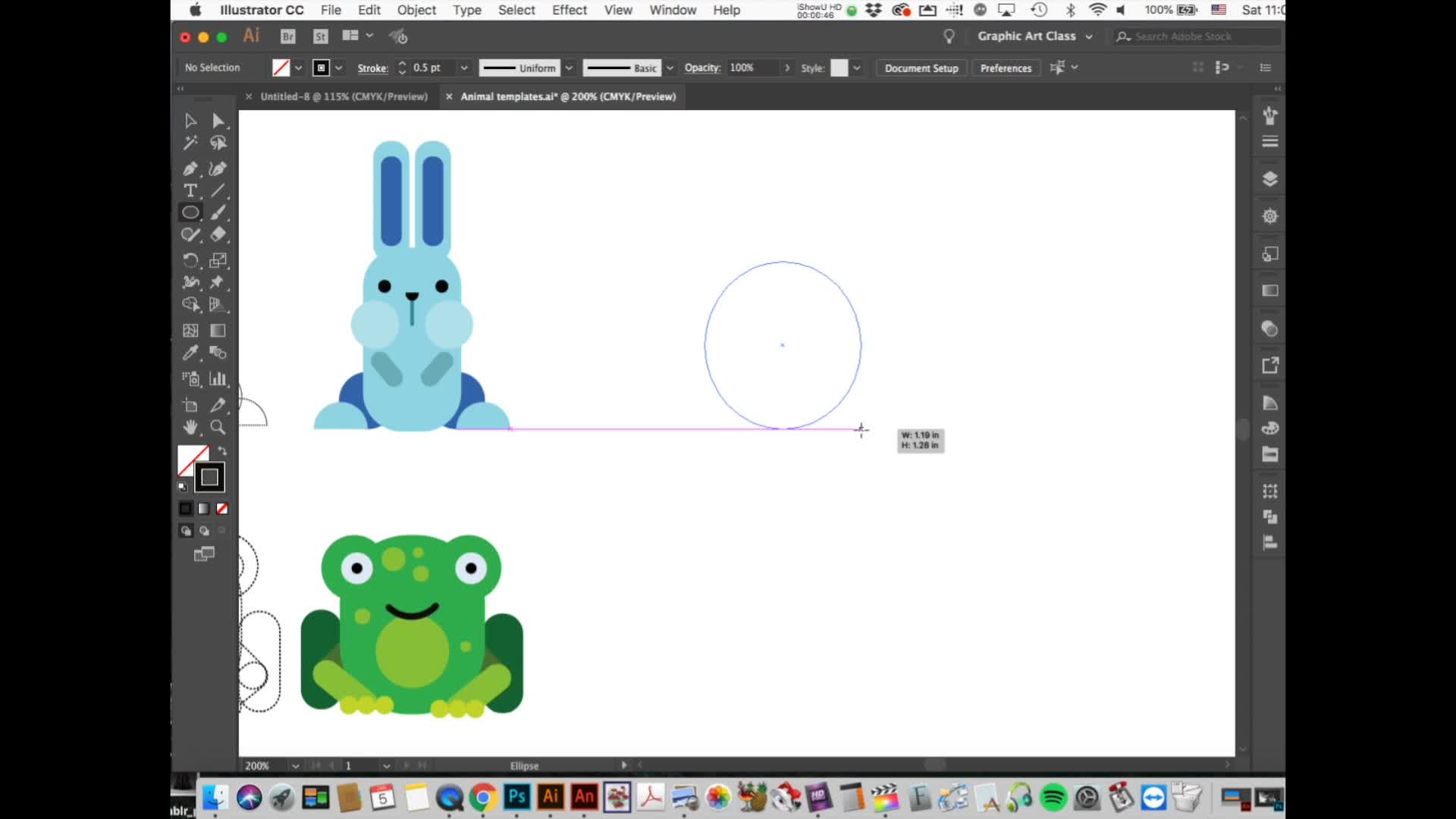 Adobe Illustrator: Basic Shapes and Arranging