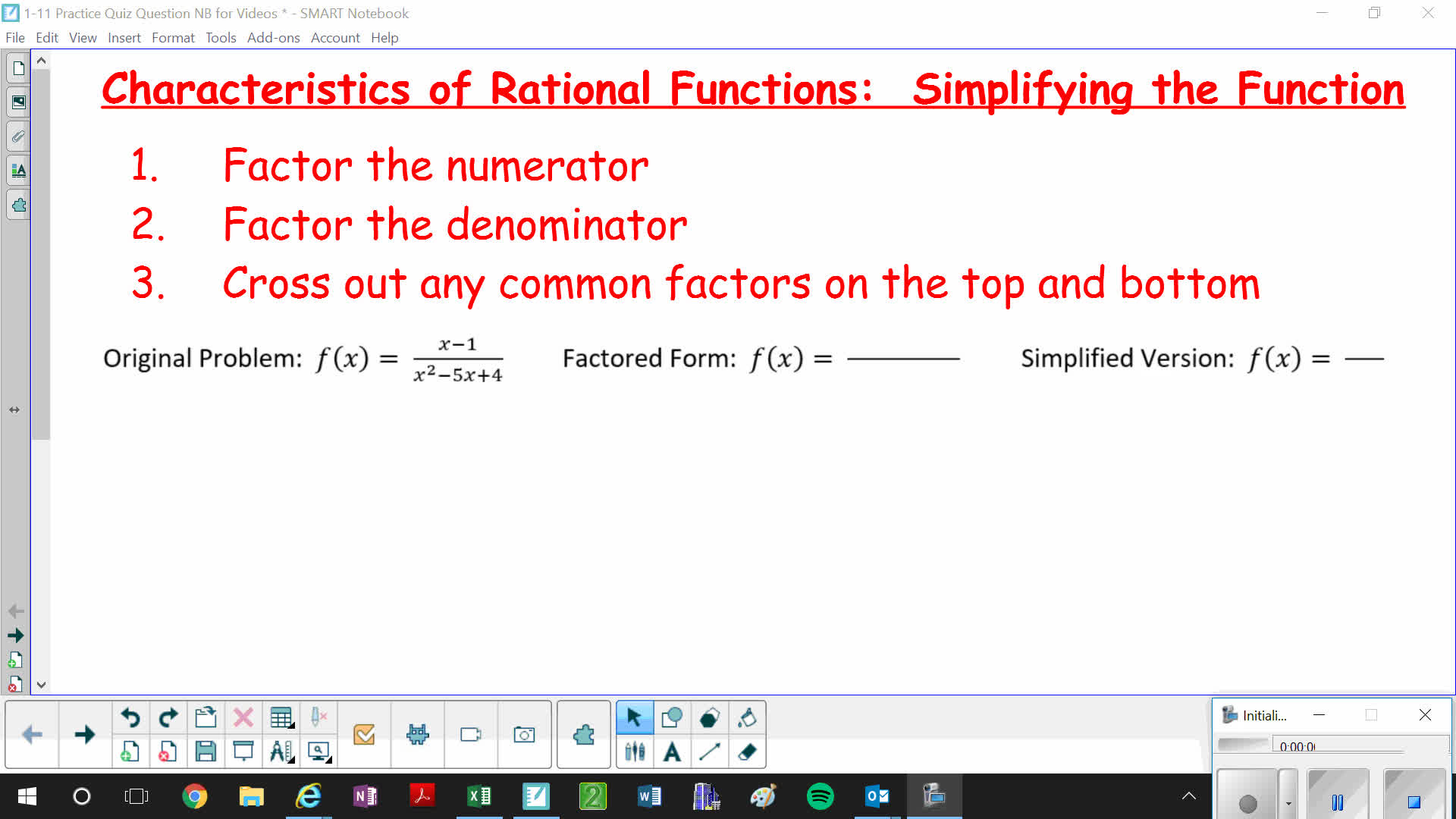 Simplifying Rational Functions