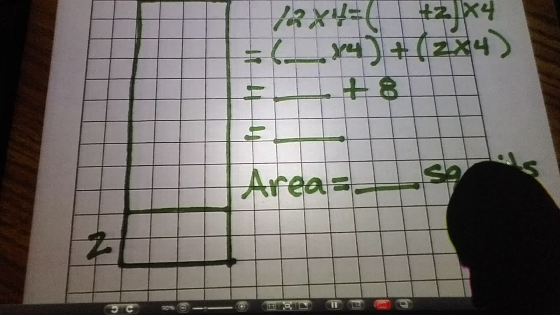 Finding Area using the Distributive Property