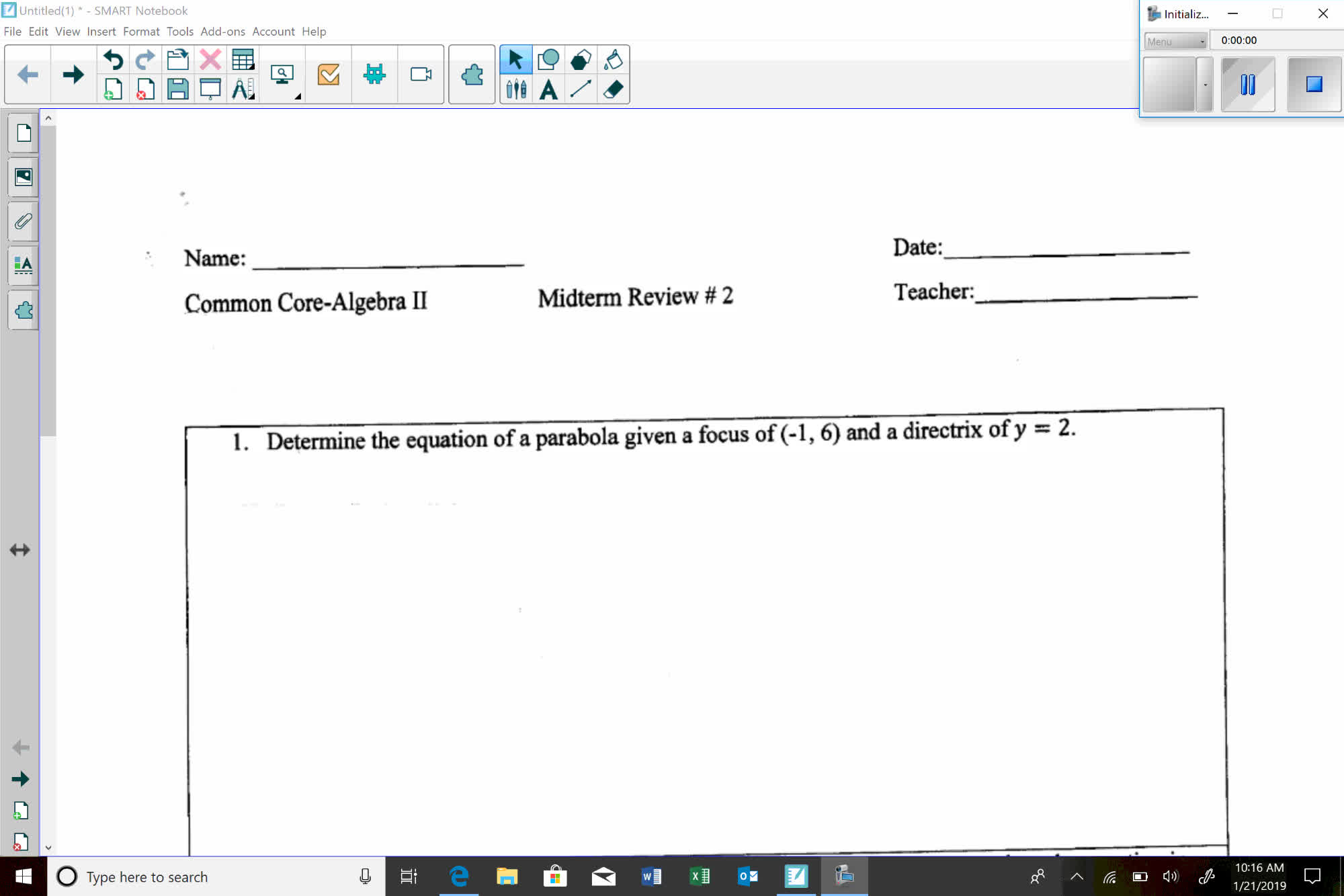 Algebra II Midterm Review #2