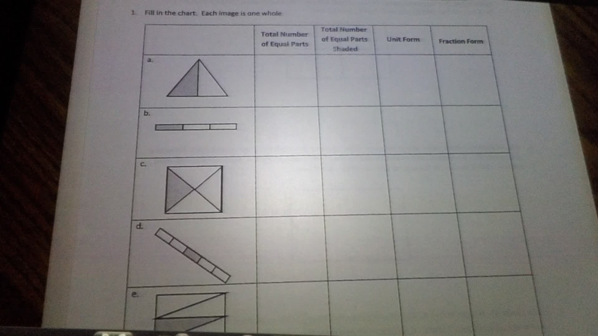 Partitioning Wholes into Equal Parts