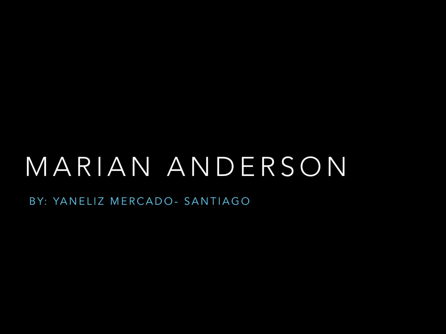 Black Herstory: Marian Anderson