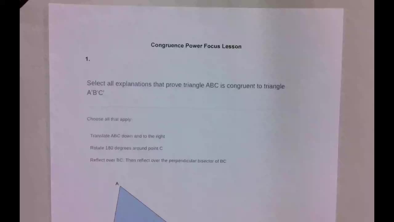 Mrs. Smiley's Power Focus Lesson on Congruence