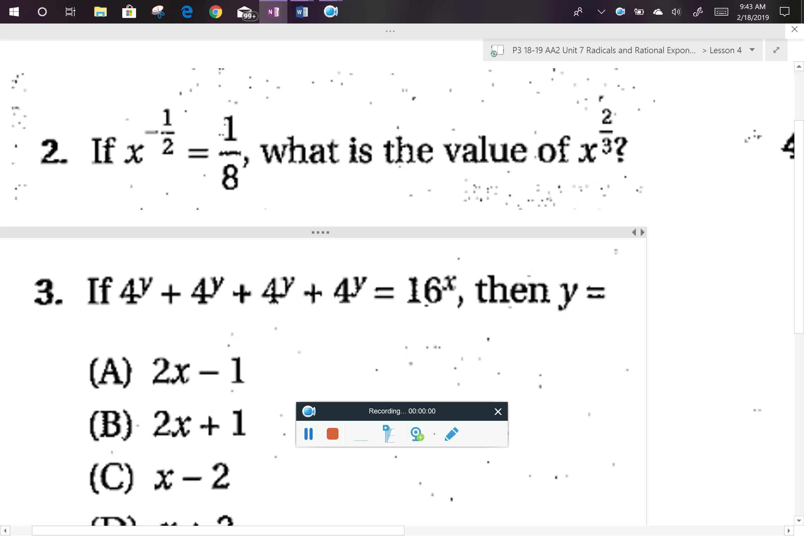 AA2 SAT Prep Exponents