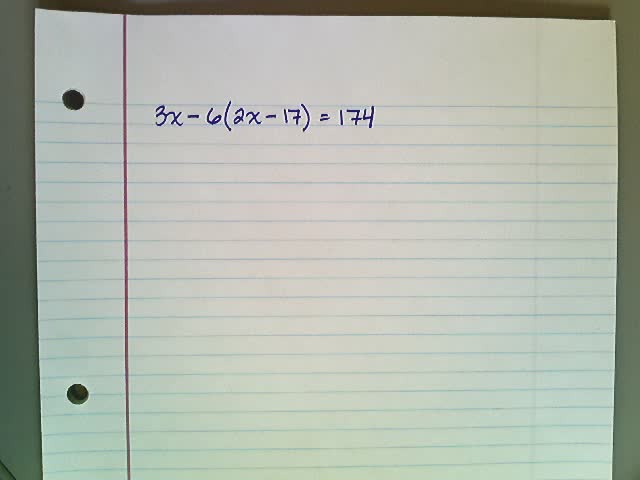 Multi-Step Equations Example 2