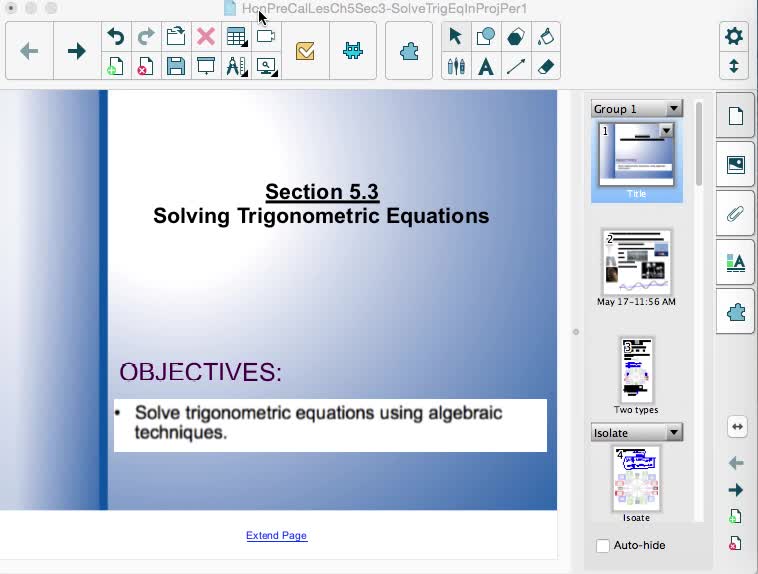 Section 5.3: Solving Trig Equations