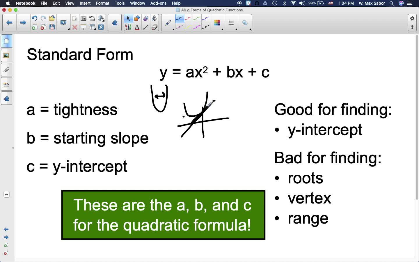 A9.g Forms of Quadratic Functions