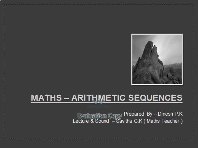 Maths - Arithmetic Sequence